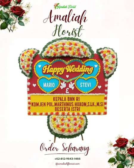 Papan Bunga Pernikahan Bekri